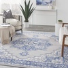 image:imageNourison Home Whimsicle Ivory Blue 3 x 5 Area Rug  Easy Clean Non Shedding Bed Room Living Room Dining Room Kitchen 3 x 5Grey Blue