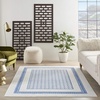 image:imageNourison Home Whimsicle Ivory Blue 3 x 5 Area Rug  Easy Clean Non Shedding Bed Room Living Room Dining Room Kitchen 3 x 5Ivory Blue