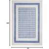 image:imageNourison Home Whimsicle Ivory Blue 3 x 5 Area Rug  Easy Clean Non Shedding Bed Room Living Room Dining Room Kitchen 3 x 5Ivory Blue