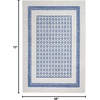 image:imageNourison Home Whimsicle Ivory Blue 3 x 5 Area Rug  Easy Clean Non Shedding Bed Room Living Room Dining Room Kitchen 3 x 5Ivory Blue