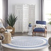 image:imageNourison Home Whimsicle Ivory Blue 3 x 5 Area Rug  Easy Clean Non Shedding Bed Room Living Room Dining Room Kitchen 3 x 5Ivory Blue