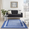 image:imageNourison Home Whimsicle Ivory Blue 3 x 5 Area Rug  Easy Clean Non Shedding Bed Room Living Room Dining Room Kitchen 3 x 5Navy