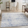image:imageNourison Home Whimsicle Ivory Navy 3 x 5 Area Rug  Easy Clean Non Shedding Bed Room Living Room Dining Room Kitchen 3 x 5GreyBlue