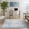 image:imageNourison Home Whimsicle Ivory Navy 3 x 5 Area Rug  Easy Clean Non Shedding Bed Room Living Room Dining Room Kitchen 3 x 5GreyBlue