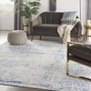 image:imageNourison Home Whimsicle Ivory Navy 3 x 5 Area Rug  Easy Clean Non Shedding Bed Room Living Room Dining Room Kitchen 3 x 5GreyBlue