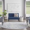 image:imageNourison Home Whimsicle Ivory Navy 3 x 5 Area Rug  Easy Clean Non Shedding Bed Room Living Room Dining Room Kitchen 3 x 5GreyBlue