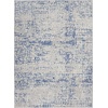 image:imageNourison Home Whimsicle Ivory Navy 3 x 5 Area Rug  Easy Clean Non Shedding Bed Room Living Room Dining Room Kitchen 3 x 5GreyBlue