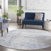 image:imageNourison Home Whimsicle Ivory Navy 3 x 5 Area Rug  Easy Clean Non Shedding Bed Room Living Room Dining Room Kitchen 3 x 5GreyBlue