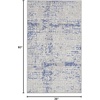 image:imageNourison Home Whimsicle Ivory Navy 3 x 5 Area Rug  Easy Clean Non Shedding Bed Room Living Room Dining Room Kitchen 3 x 5GreyBlue