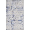 image:imageNourison Home Whimsicle Ivory Navy 3 x 5 Area Rug  Easy Clean Non Shedding Bed Room Living Room Dining Room Kitchen 3 x 5GreyBlue