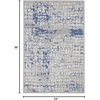 image:imageNourison Home Whimsicle Ivory Navy 3 x 5 Area Rug  Easy Clean Non Shedding Bed Room Living Room Dining Room Kitchen 3 x 5GreyBlue