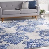 image:imageNourison Home Whimsicle Ivory Navy 3 x 5 Area Rug  Easy Clean Non Shedding Bed Room Living Room Dining Room Kitchen 3 x 5IvoryNavy