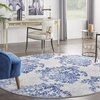 image:imageNourison Home Whimsicle Ivory Navy 3 x 5 Area Rug  Easy Clean Non Shedding Bed Room Living Room Dining Room Kitchen 3 x 5IvoryNavy