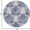 image:imageNourison Home Whimsicle Ivory Navy 3 x 5 Area Rug  Easy Clean Non Shedding Bed Room Living Room Dining Room Kitchen 3 x 5IvoryNavy