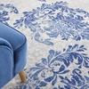 image:imageNourison Home Whimsicle Ivory Navy 3 x 5 Area Rug  Easy Clean Non Shedding Bed Room Living Room Dining Room Kitchen 3 x 5IvoryNavy