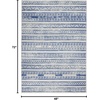 image:imageNourison Home Whimsicle Tribal Navy Ivory 3 x 5 Area Rug Easy Cleaning Non Shedding Bed Room Living Room Dining Room Kitchen 3x5Ivory Blue