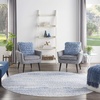 image:imageNourison Home Whimsicle Tribal Navy Ivory 3 x 5 Area Rug Easy Cleaning Non Shedding Bed Room Living Room Dining Room Kitchen 3x5Ivory Blue