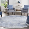 image:imageNourison Home Whimsicle Tribal Navy Ivory 3 x 5 Area Rug Easy Cleaning Non Shedding Bed Room Living Room Dining Room Kitchen 3x5Ivory Blue