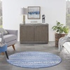 image:imageNourison Home Whimsicle Tribal Navy Ivory 3 x 5 Area Rug Easy Cleaning Non Shedding Bed Room Living Room Dining Room Kitchen 3x5LtblueIvory