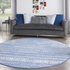 image:imageNourison Home Whimsicle Tribal Navy Ivory 3 x 5 Area Rug Easy Cleaning Non Shedding Bed Room Living Room Dining Room Kitchen 3x5LtblueIvory
