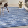 image:imageNourison Home Whimsicle Tribal Navy Ivory 3 x 5 Area Rug Easy Cleaning Non Shedding Bed Room Living Room Dining Room Kitchen 3x5LtblueIvory