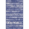 image:imageNourison Home Whimsicle Tribal Navy Ivory 3 x 5 Area Rug Easy Cleaning Non Shedding Bed Room Living Room Dining Room Kitchen 3x5NavyIvory