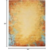 image:imageNourison Prismatic Abstract GoldMulticolor 2 x 3 arearug easyclean Non Shedding Bed Room Living Room Dining Room Kitchen 2x3