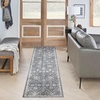 image:imageNourison Home Astra Machine Washable Gold Grey 53 x 7 Area Rug  Easy Clean Non Shedding Bed Room Living Room Dining Room Kitchen 5 x 7Dark Blue