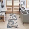 image:imageNourison Home Astra Machine Washable Ivory Blue 53 x 7 Area Rug  Easy Clean Non Shedding Bed Room Living Room Dining Room Kitchen 5 x 7Ivory Blue