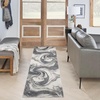 image:imageNourison Home Astra Machine Washable Ivory Blue 53 x 7 Area Rug  Easy Clean Non Shedding Bed Room Living Room Dining Room Kitchen 5 x 7Ivory Grey