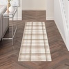 image:imageNourison Home Grafix Red 3 x 5 Area Rug Modern Plaid Bed Room Living Room Dining Room Kitchen Easy Clean Non Shedding 3x5Ivory Beige