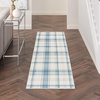 image:imageNourison Home Grafix Red 3 x 5 Area Rug Modern Plaid Bed Room Living Room Dining Room Kitchen Easy Clean Non Shedding 3x5Ivory Blue