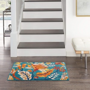 image:imageNourison Home Allur Ivory Multicolor 2 x 3 Area Rug  Easy Clean Non Shedding Bed Room Living Room Dining Room Kitchen 2 x 3Turquoise Multicolor