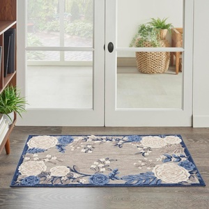 image:imageNourison Home Aloha Blue Grey 2 x 3 Area Rug  Easy Clean Non Shedding Bed Room Living Room Dining Room Kitchen 2 x 3