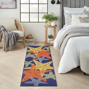image:imageNourison Home Aloha Blue Multicolor 53 x 75 Area Rug  Easy Clean Non Shedding Bed Room Living Room Dining Room Kitchen 5 x 8Blue Multicolor