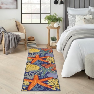 image:imageNourison Home Aloha Green Yellow 53 x 75 Area Rug  Easy Clean Non Shedding Bed Room Living Room Dining Room Kitchen 5 x 8Navy Multicolor