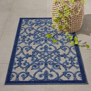 image:imageNourison Home Aloha Multicolor 3 x 5 Area Rug  Easy Clean Non Shedding Bed Room Living Room Dining Room Kitchen 3 x 5GreyBlue