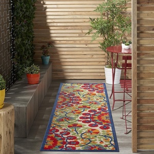image:imageNourison Home Aloha Red Multicolor 3 x 5 Area Rug  Easy Clean Non Shedding Bed Room Living Room Dining Room Kitchen 3 x 5RedMulti