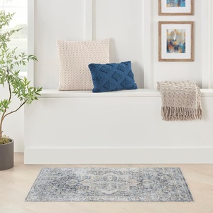 image:imageNourison Home Astra Machine Washable Beige 33 x 5 Area Rug  Easy Clean Non Shedding Bed Room Living Room Dining Room Kitchen 3 x 5Grey Blue