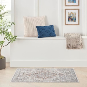 image:imageNourison Home Astra Machine Washable Beige 33 x 5 Area Rug  Easy Clean Non Shedding Bed Room Living Room Dining Room Kitchen 3 x 5Grey Multicolor