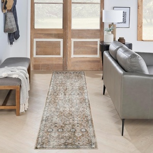 image:imageNourison Home Astra Machine Washable Gold Grey 53 x 7 Area Rug  Easy Clean Non Shedding Bed Room Living Room Dining Room Kitchen 5 x 7Gold Grey