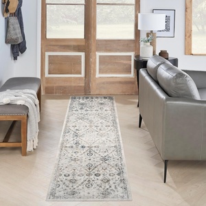 image:imageNourison Home Astra Machine Washable Gold Grey 53 x 7 Area Rug  Easy Clean Non Shedding Bed Room Living Room Dining Room Kitchen 5 x 7Ivory Blue