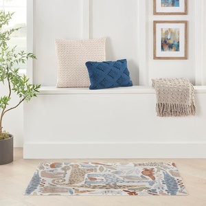 image:imageNourison Home Astra Machine Washable Ivory 33 x 5 Area Rug  Easy Clean Non Shedding Bed Room Living Room Dining Room Kitchen 3 x 5Ivory