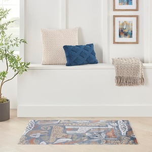 image:imageNourison Home Astra Machine Washable Ivory 33 x 5 Area Rug  Easy Clean Non Shedding Bed Room Living Room Dining Room Kitchen 3 x 5Multi Color