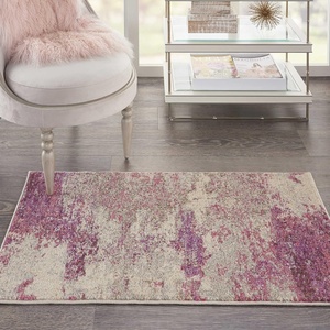 image:imageNourison Home Celestial Sealife 3 x 5 Area Rug  Easy Clean Non Shedding Bed Room Living Room Dining Room Kitchen 3 x 5IvoryPink