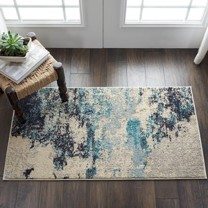 image:imageNourison Home Celestial Sealife 3 x 5 Area Rug  Easy Clean Non Shedding Bed Room Living Room Dining Room Kitchen 3 x 5IvoryTeal Blue