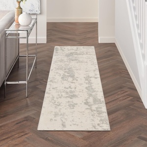 image:imageNourison Home Concerto Abstract Ivory Grey Blue 3 x 5 Oval Area Rug Easy Cleaning Non Shedding Bed Room Living Room Dining Room Kitchen 3x5Cream Grey
