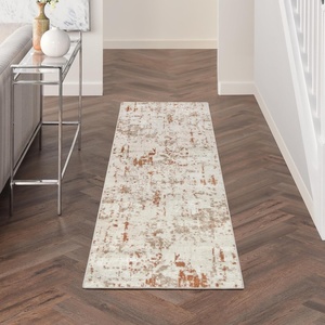 image:imageNourison Home Concerto Abstract Ivory Grey Blue 3 x 5 Oval Area Rug Easy Cleaning Non Shedding Bed Room Living Room Dining Room Kitchen 3x5Ivory Rust