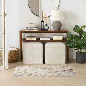 image:imageNourison Home Concerto Ivory Rust 2 x 3 Area Rug  Easy Clean Non Shedding Bed Room Living Room Dining Room Kitchen 2 x 3Ivory Rust