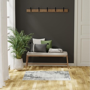 image:imageNourison Home Dekor Grey 53 x 7 Area Rug  Easy Clean Non Shedding Bed Room Living Room Dining Room Kitchen 5 x 7Grey Charcoal